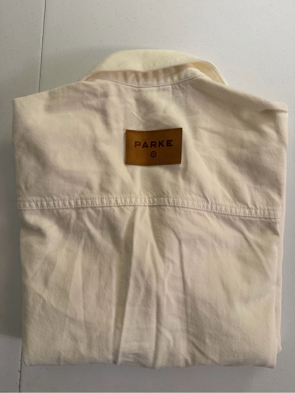 PARKE x Target Cream Denim Button Down Shirt